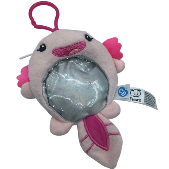 Fiesta Cutie Beans Candy Dreams Axolotl Plush Zip Coin Purse Backpack Clip - Picture 1 of 6
